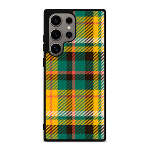 YELLOW GREEN TARTAN PATTERN Samsung Galaxy S24 Ultra Case Cover YELLOW GREEN TARTAN PATTERN Samsung Galaxy S24 Ultra Case Cover
