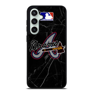 ATLANTA BRAVES BLACK MARBLE LOGO Samsung Galaxy S23 FE Case Cover