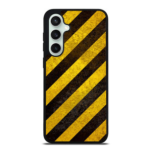 BLACK YELLOW POLICE LINE STRIPE Samsung Galaxy S23 FE Case Cover