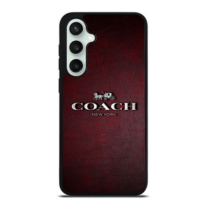 COACH NEW YORK LOGO LEATHER Samsung Galaxy S23 FE Case Cover