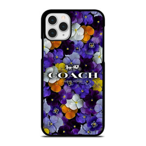 PURPLE FLOWERS COACH NEW YORK iPhone 11 Pro Case Cover PURPLE FLOWERS COACH NEW YORK iPhone 11 Pro Case Cover