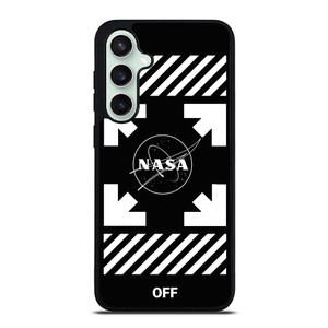 WHITE NASA OFF Samsung Galaxy S23 FE Case Cover WHITE NASA OFF Samsung Galaxy S23 FE Case Cover