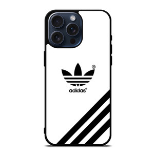 ADIDAS LOGO WHITE CLASSIC STRIPES iPhone 15 Pro Max Case Cover