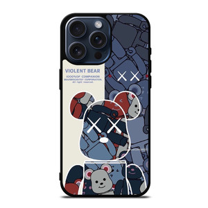 BEAR BRICK VIOLENT BEAR KAWS iPhone 15 Pro Max Case Cover