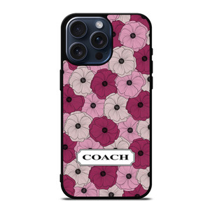 COACH NEW YORK LOGO PURPLE FLOWER iPhone 15 Pro Max Case Cover