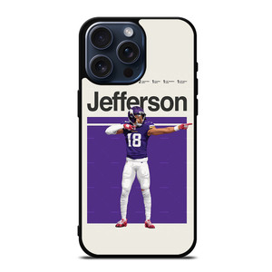 JUSTIN JEFFERSON NFL MINNESOTA VIKINGS iPhone 15 Pro Max Case Cover