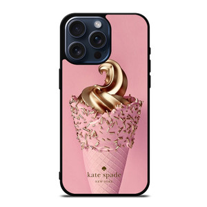 KATE SPADE NEW YORK LOGO GOLDEN ICE CREAM iPhone 15 Pro Max Case Cover