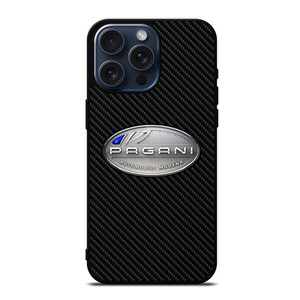 PAGANI CAR LOGO CARBON iPhone 15 Pro Max Case Cover