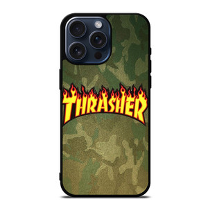 THRASHER CAMO SKATEBOARD MAGAZINE iPhone 15 Pro Max Case Cover