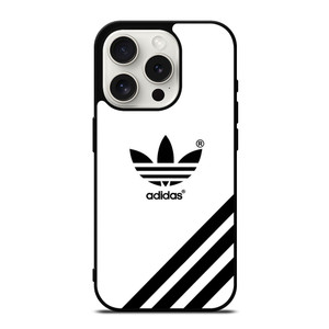 ADIDAS LOGO WHITE CLASSIC STRIPES iPhone 15 Pro Case Cover