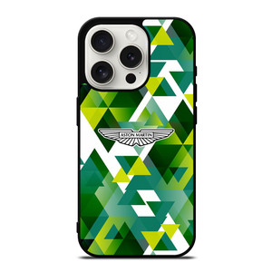 ASTON MARTIN LOGO GREEN TRIANGLE iPhone 15 Pro Case Cover