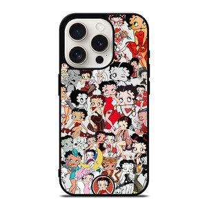 BETTY BOOP CARTOON COLLAGE iPhone 15 Pro Case Cover