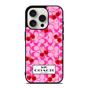 COACH NEW YORK LOGO CHERRY ICON iPhone 15 Pro Case Cover COACH NEW YORK LOGO CHERRY ICON iPhone 15 Pro Case Cover