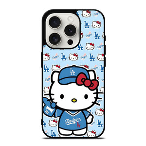 HELLO KITTY LA DODGERS LOS ANGELES BASEBALL iPhone 15 Pro Case Cover