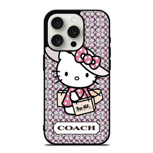 HELLO KITTY X COACH NEW YORK LOGO iPhone 15 Pro Case Cover