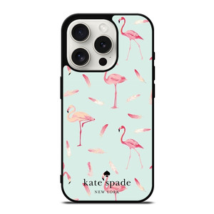 KATE SPADE NEW YORK LOGO FLAMINGOS iPhone 15 Pro Case Cover KATE SPADE NEW YORK LOGO FLAMINGOS iPhone 15 Pro Case Cover