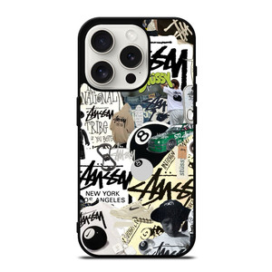 STUSSY COLLAGE iPhone 15 Pro Case Cover STUSSY COLLAGE iPhone 15 Pro Case Cover