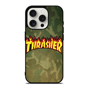 THRASHER CAMO SKATEBOARD MAGAZINE iPhone 15 Pro Case Cover