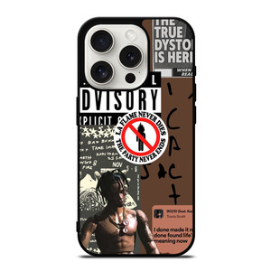 TRAVIS SCOTT RAPPER PARENTAL ADVISORY iPhone 15 Pro Case Cover