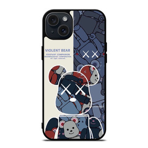 BEAR BRICK VIOLENT BEAR KAWS iPhone 15 Plus Case Cover