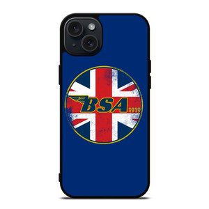 BSA MOTORCYCLE LOGO 1919 UNION JACK iPhone 15 Plus Case Cover BSA MOTORCYCLE LOGO 1919 UNION JACK iPhone 15 Plus Case Cover