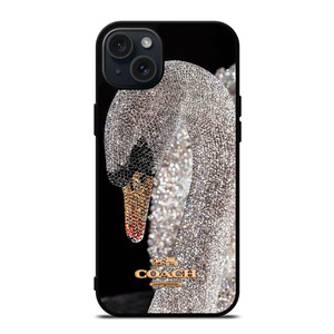 COACH NEW YORK LOGO DIAMOND SWAN iPhone 15 Plus Case Cover