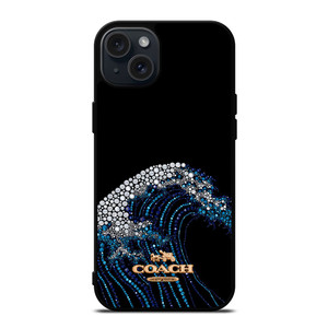 COACH NEW YORK LOGO DIAMOND WAVE iPhone 15 Plus Case Cover