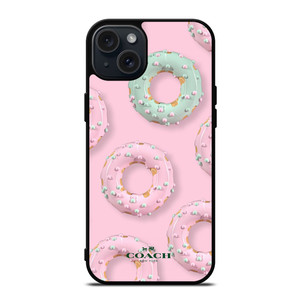 COACH NEW YORK LOGO DONUTS ICON iPhone 15 Plus Case Cover COACH NEW YORK LOGO DONUTS ICON iPhone 15 Plus Case Cover
