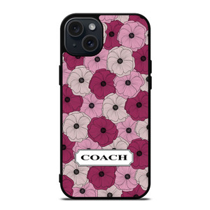 COACH NEW YORK LOGO PURPLE FLOWER iPhone 15 Plus Case Cover COACH NEW YORK LOGO PURPLE FLOWER iPhone 15 Plus Case Cover