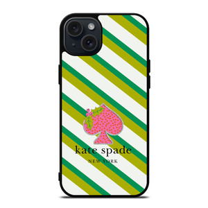 KATE SPADE NEW YORK LOGO FRUITY GREEN iPhone 15 Plus Case Cover