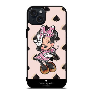 KATE SPADE NEW YORK LOGO MINNIE MOUSE DISNEY iPhone 15 Plus Case Cover