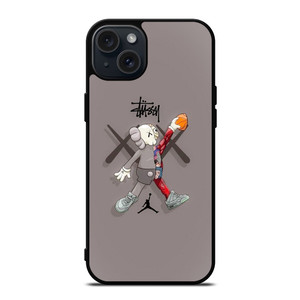 KAWS AIR JORDAN STUSSY iPhone 15 Plus Case Cover