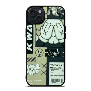 KAWS SMILE iPhone 15 Plus Case Cover KAWS SMILE iPhone 15 Plus Case Cover
