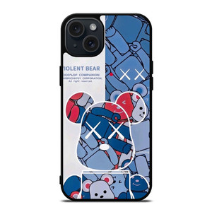 KAWS VIOLENT BEAR 2 iPhone 15 Plus Case Cover KAWS VIOLENT BEAR 2 iPhone 15 Plus Case Cover