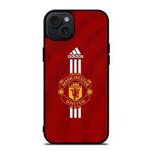MANCHESTER UNITED FC FOOTBALL LOGO ADIDAS iPhone 15 Plus Case Cover
