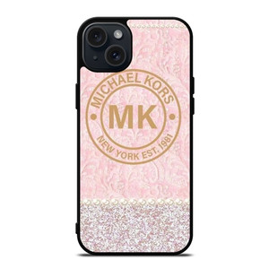 MICHAEL KORS MK LOGO PINK iPhone 15 Plus Case Cover