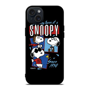 SNOOPY FACES THE PEANUTS CARTOON iPhone 15 Plus Case Cover