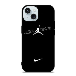 AIR JORDAN NIKE BLACK WHITE iPhone 15 Case Cover AIR JORDAN NIKE BLACK WHITE iPhone 15 Case Cover