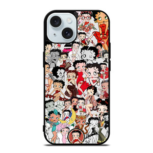 BETTY BOOP CARTOON COLLAGE iPhone 15 Case Cover