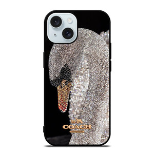 COACH NEW YORK LOGO DIAMOND SWAN iPhone 15 Case Cover