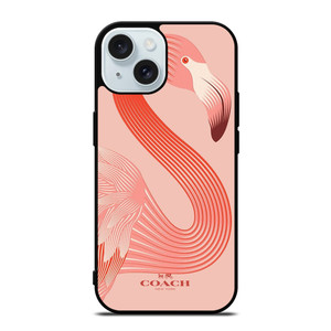COACH NEW YORK LOGO FLAMINGO ICON iPhone 15 Case Cover COACH NEW YORK LOGO FLAMINGO ICON iPhone 15 Case Cover