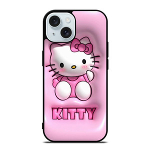 CUTE PINK HELLO KITTY iPhone 15 Case Cover