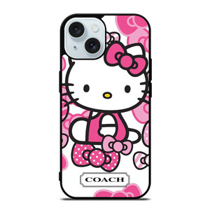 HELLO KITTY COACH NEW YORK PINK iPhone 15 Case Cover