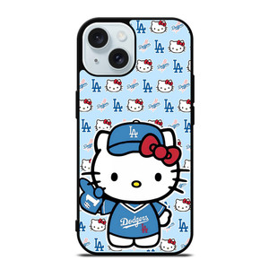 HELLO KITTY LA DODGERS LOS ANGELES BASEBALL iPhone 15 Case Cover