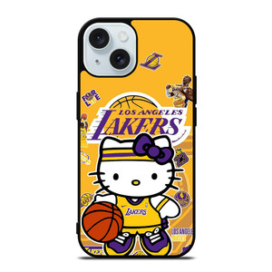 HELLO KITTY LA LAKERS KOBE BRYANT iPhone 15 Case Cover