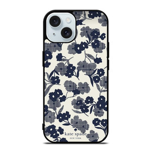 KATE SPADE NEW YORK BLUE FLORAL iPhone 15 Case Cover KATE SPADE NEW YORK BLUE FLORAL iPhone 15 Case Cover