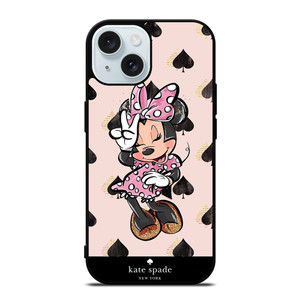 KATE SPADE NEW YORK LOGO MINNIE MOUSE DISNEY iPhone 15 Case Cover