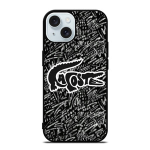 LACOSTE LOGO BLACK AND WHITE iPhone 15 Case Cover
