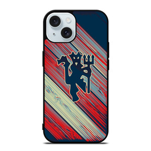 RED DEVILS MANCHESTER UNITED FC FOOTBALL CLUB LOGO iPhone 15 Case Cover