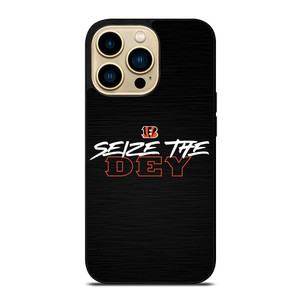 CINCINNATI BENGALS LOGO FOOTBALL TEAM SEIZE THE DEY iPhone 14 Pro Max Case Cover